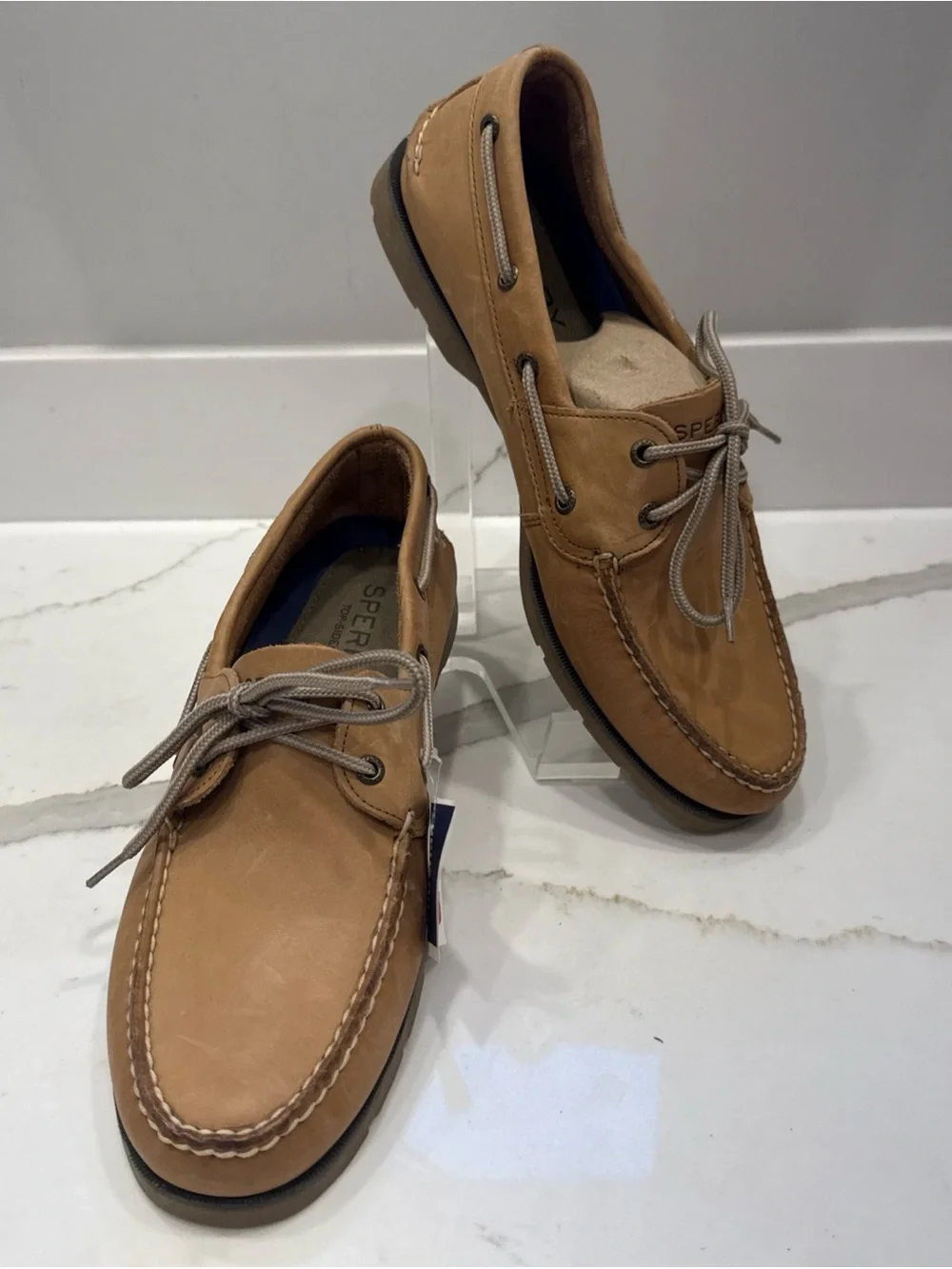 Sperry Topsider Men's Tan Leather Classic Boat Shoes